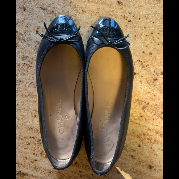 Chanel black flat shoes 8 - Picture 1 of 3